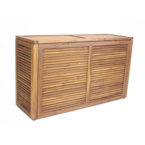 Aqua Teak Wall Hugging Double Louver Hamper & Reviews Wayfair